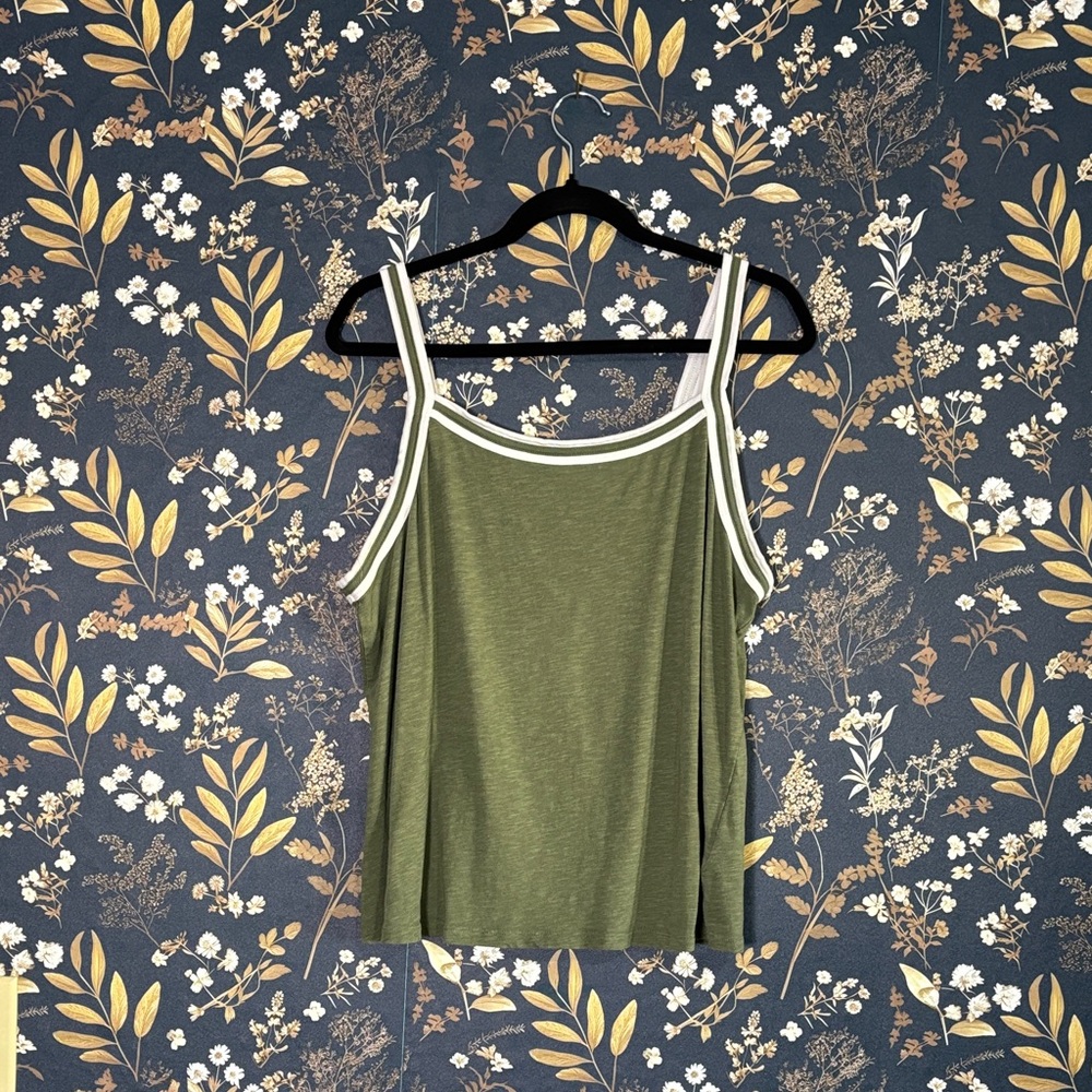 Torrid Vintage Slub Jersey Tank Top Green Size 1 or XL